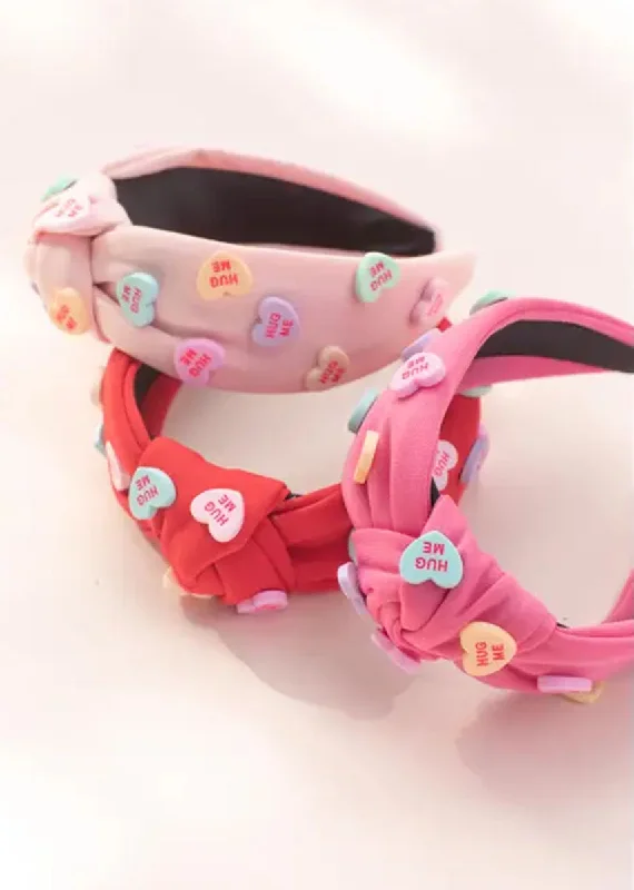 Outdoor Trend Valentine's Conversation Hearts Headband - Pink