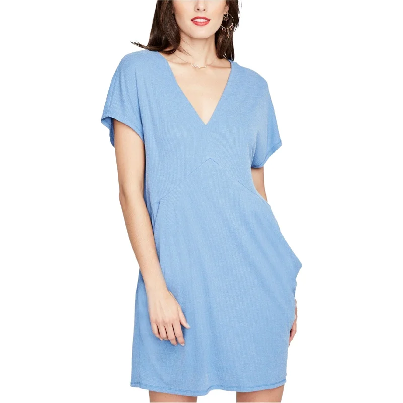 Celebrity Style Rachel Roy Womens Draped Pockets Shift Dress