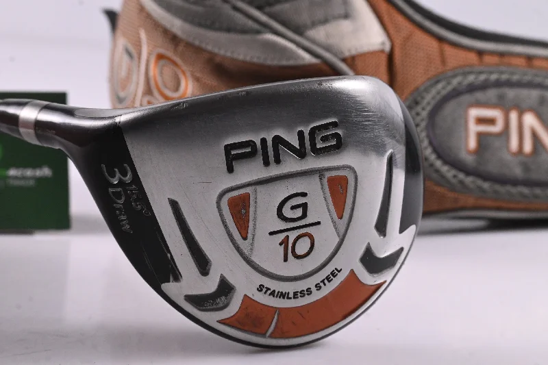Sporty Elegance Left Hand Ping G10 Draw #3 Wood / 15.5 Degree / Regular Flex Ping TFC 129 Shaft Sporty Elegance Left Hand Ping G10 Draw #3 Wood / 15.5 Degree / Regular Flex Ping TFC 129 Shaft
