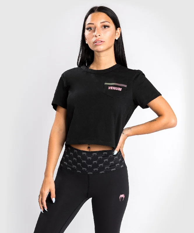 Girl Style Venum Pink Pocket T-Shirt - For Women - Black/Pink Gold
