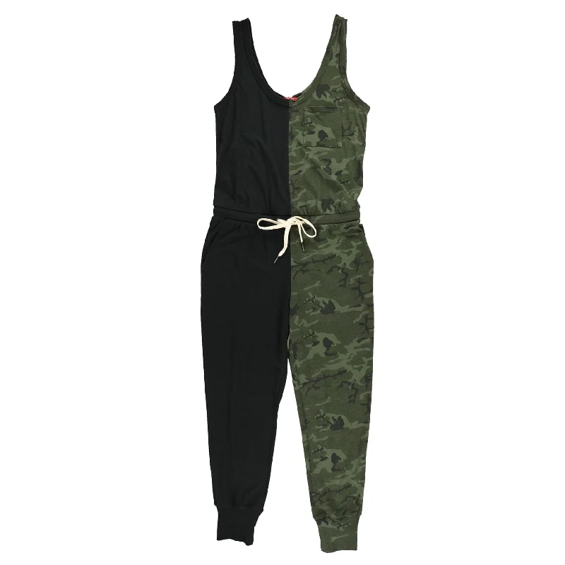 Age-reducing Style n:philanthropy Womens Camo Jumpsuit, Black, Small