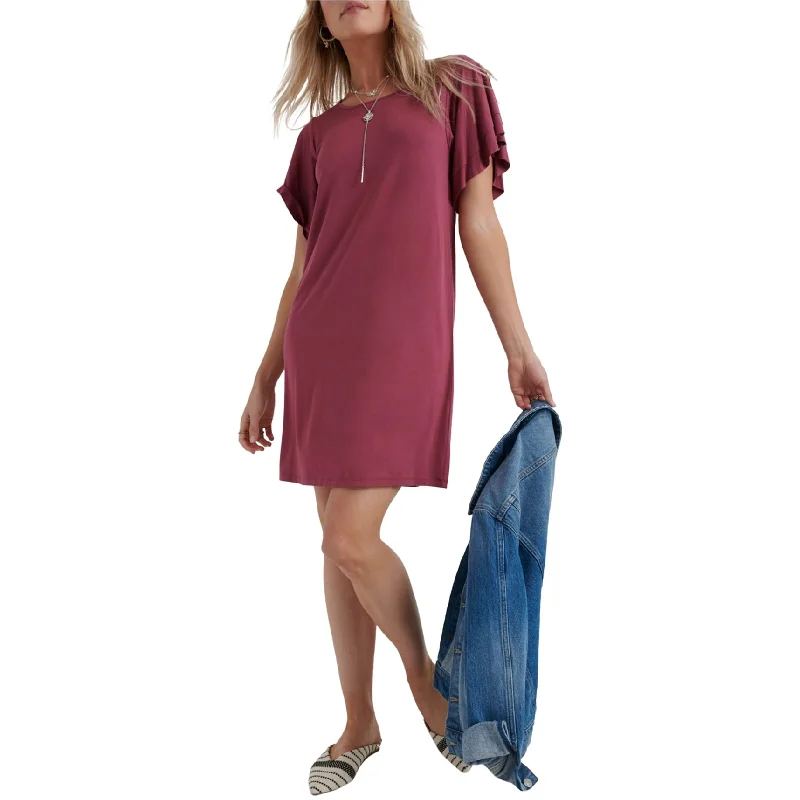 Stylish Wear Lucky Brand Womens Casual Shift A-line Dress, Pink, Medium