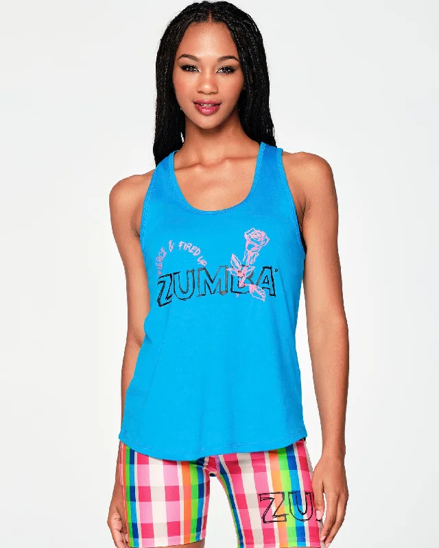 Romantic And Fresh Zumba Fired Up Loose Tank