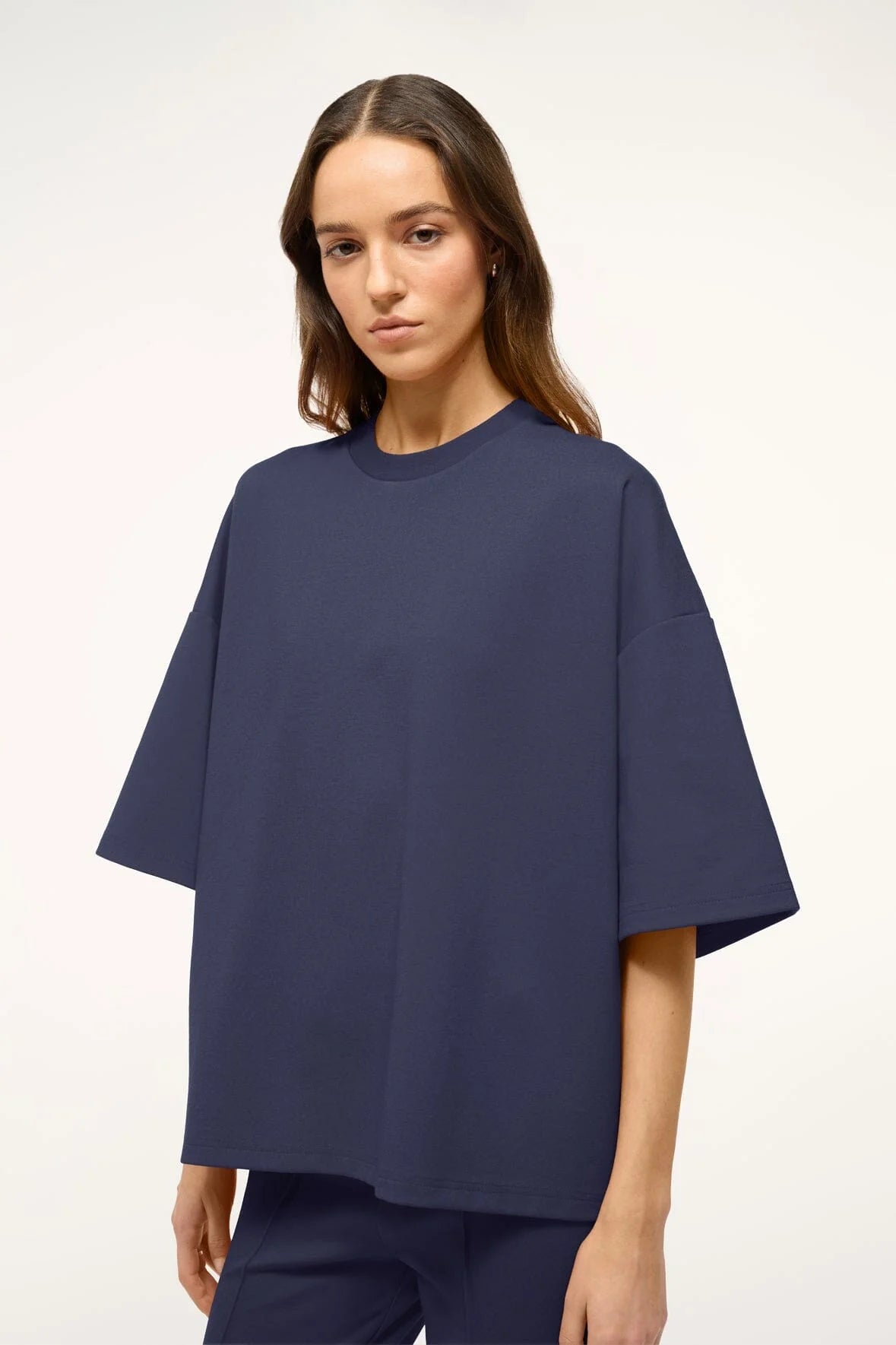 Retro Lace Fabric Staud - Navy Capsule Top