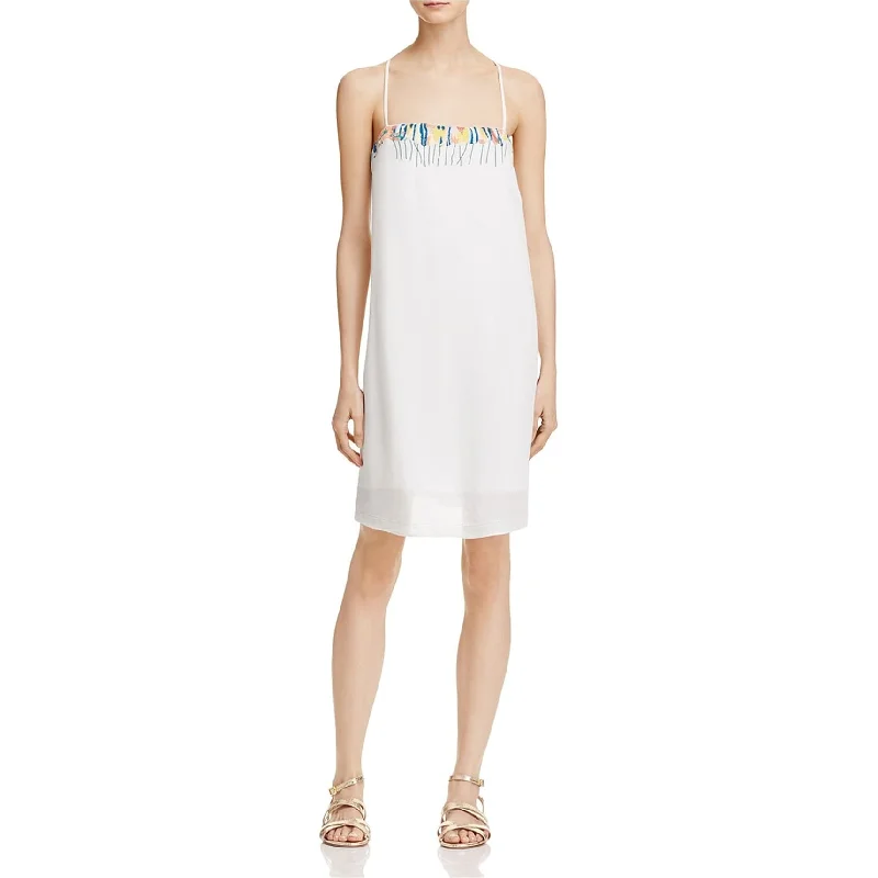 Trendy Casuals French Connection Womens Melissa Embroidered Slip Dress, White, 12