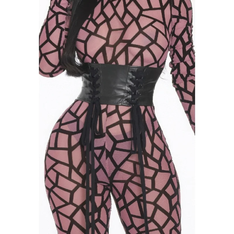 Fashion Pioneer Geometric Printed Jersey Jumpsuit