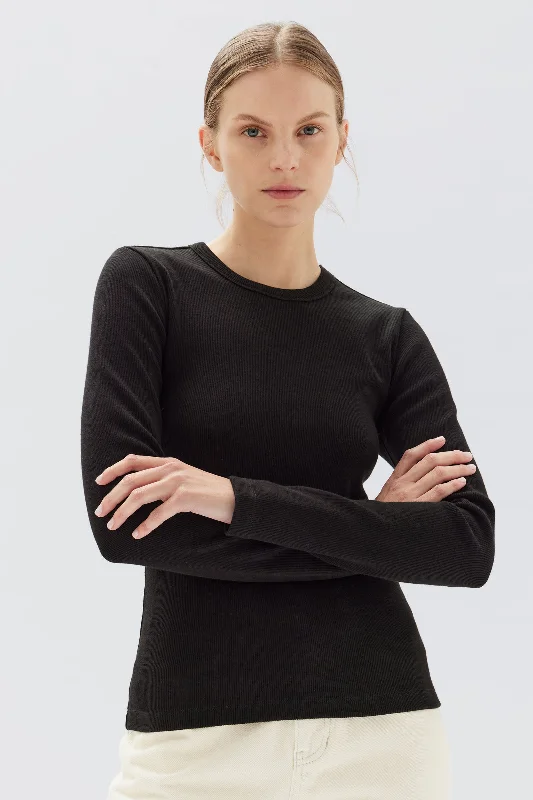 Simple Solid Color Miana Long Sleeve Tee