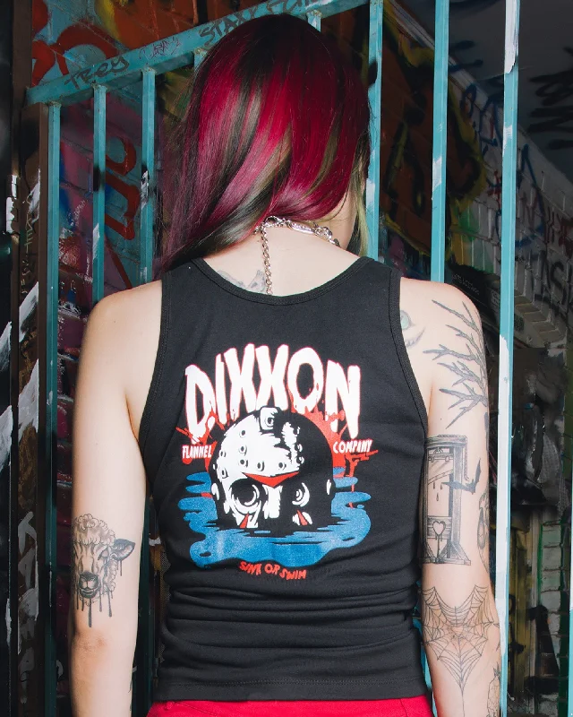 Youthful Style Women's Sink or Swim Fitted Tank - Black