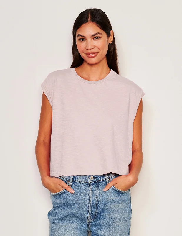 Romantic And Sweet Sundry Muscle Tank in Flush Pink