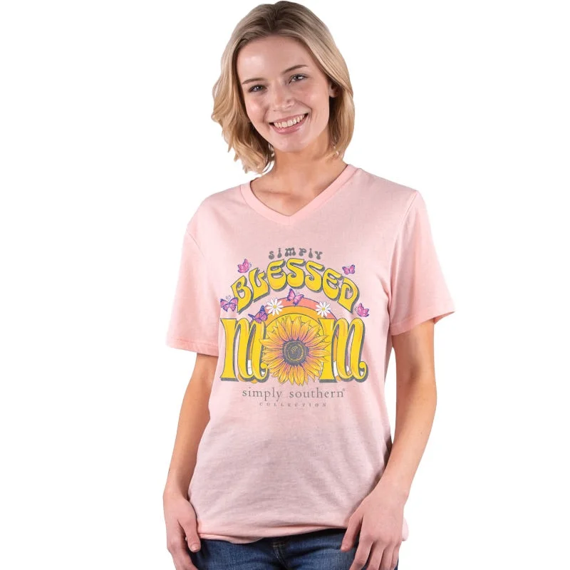 Sports Fashion VSS-MOM-SHRIMP Simply Blessed Mom Short SleeveT-Shirt