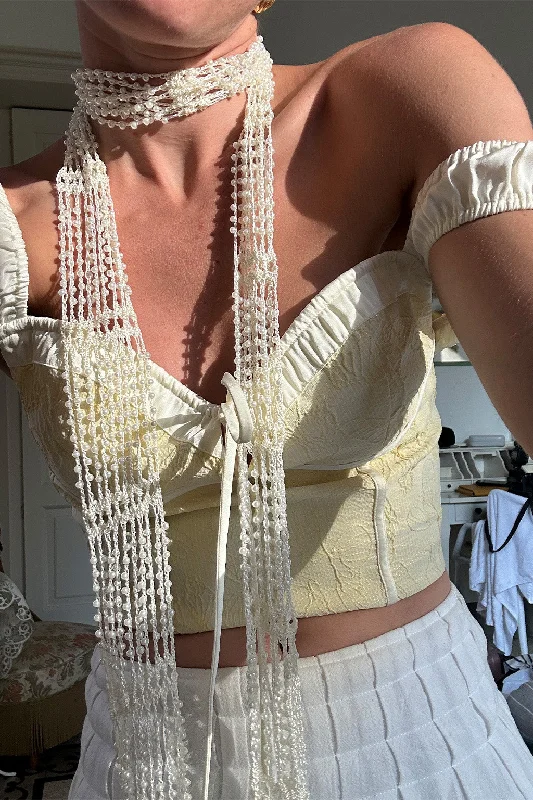 Fashion Style Ellie Baby Yellow Corset Top