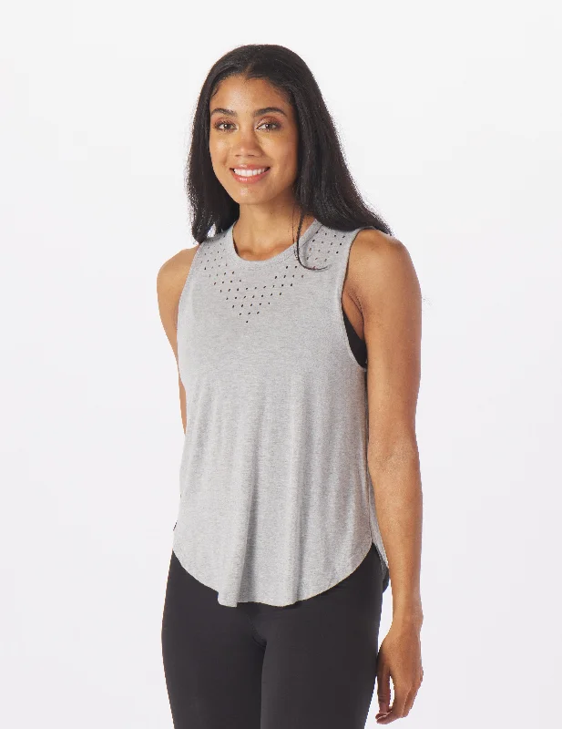 Street Graffiti Design Trinity Tank: Grey Melange