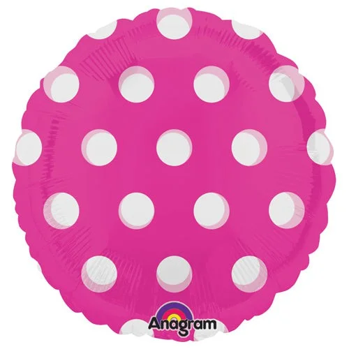 Lazy Style 18 inch CIRCLE - DOTS PINK