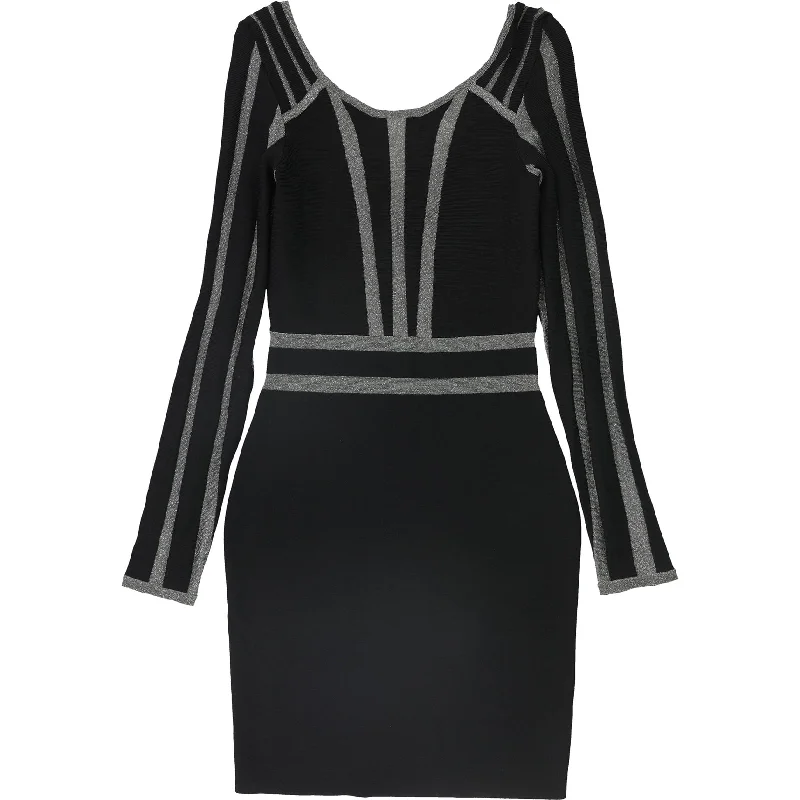 Lounge Wear GUESS Womens Metallic Sweater Dress, Black, 12