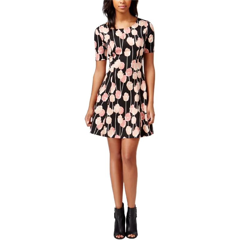 Sweet Style maison Jules Womens Printed Fit & Flare Dress, Pink, Small