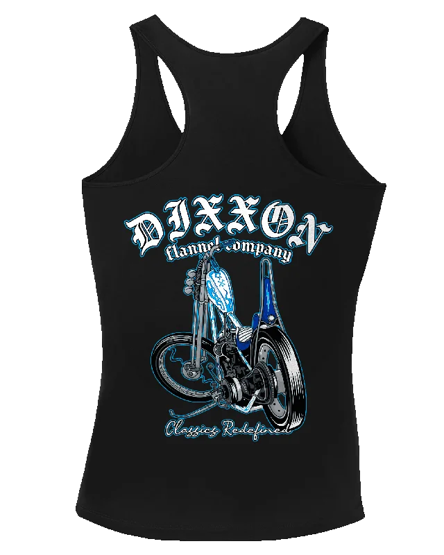 Exclusive Customization Women's Classic Chopper Fitted Tank - Black