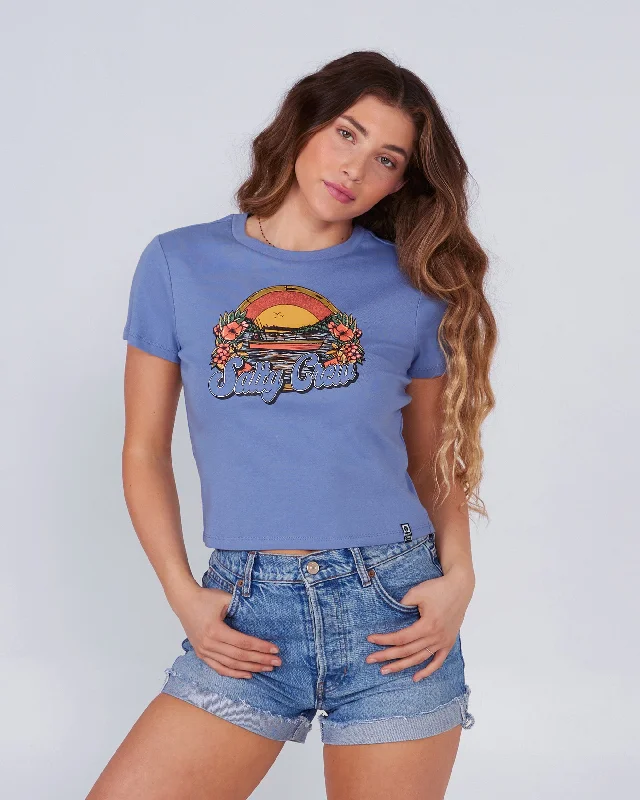 Street Cool On Vacation Baby Tee  - Blue Dusk