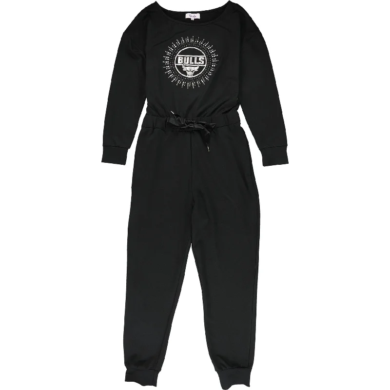 Celebrity Must-have Touch Womens Chicago Bulls Jumpsuit, Black, Medium