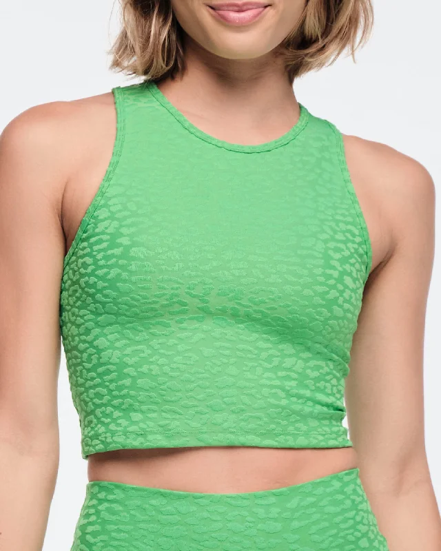 Fashion Must-have Funscape High Neck Mid Crop Tank