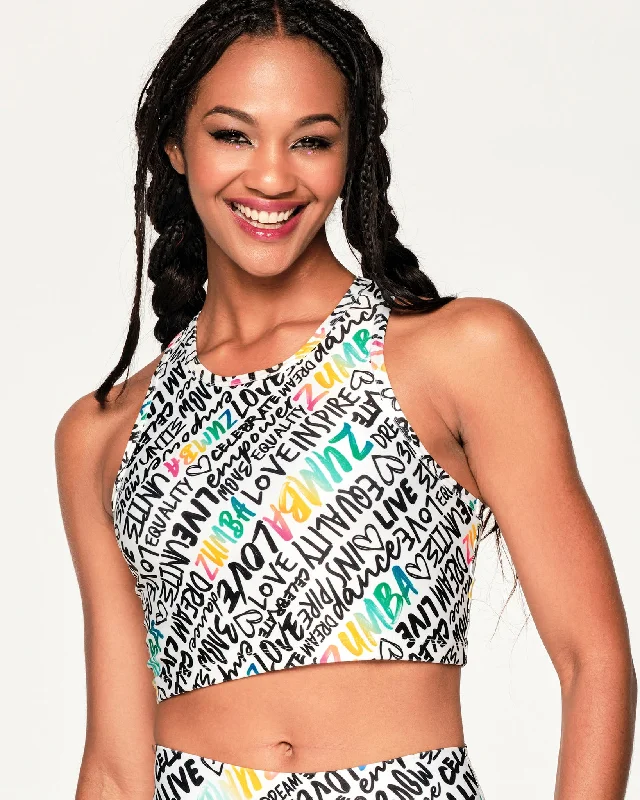 Comfortable And Simple Zumba Joy Tank - White