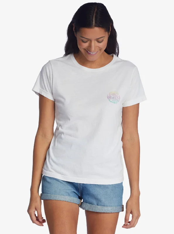 Renaissance Style Waves Of Change Boyfriend T-Shirt - Snow White