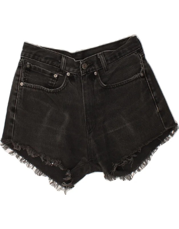 High-end Wear LEVI'S Womens 505 Denim Shorts W28 Medium Black