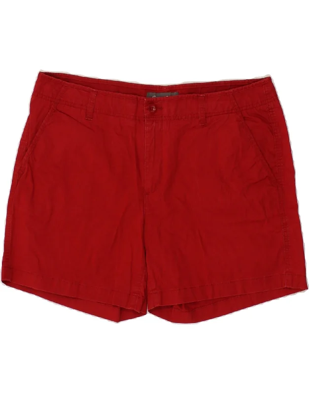 End Of The Year EDDIE BAUER Womens Chino Shorts US 12 Large W34  Red Cotton