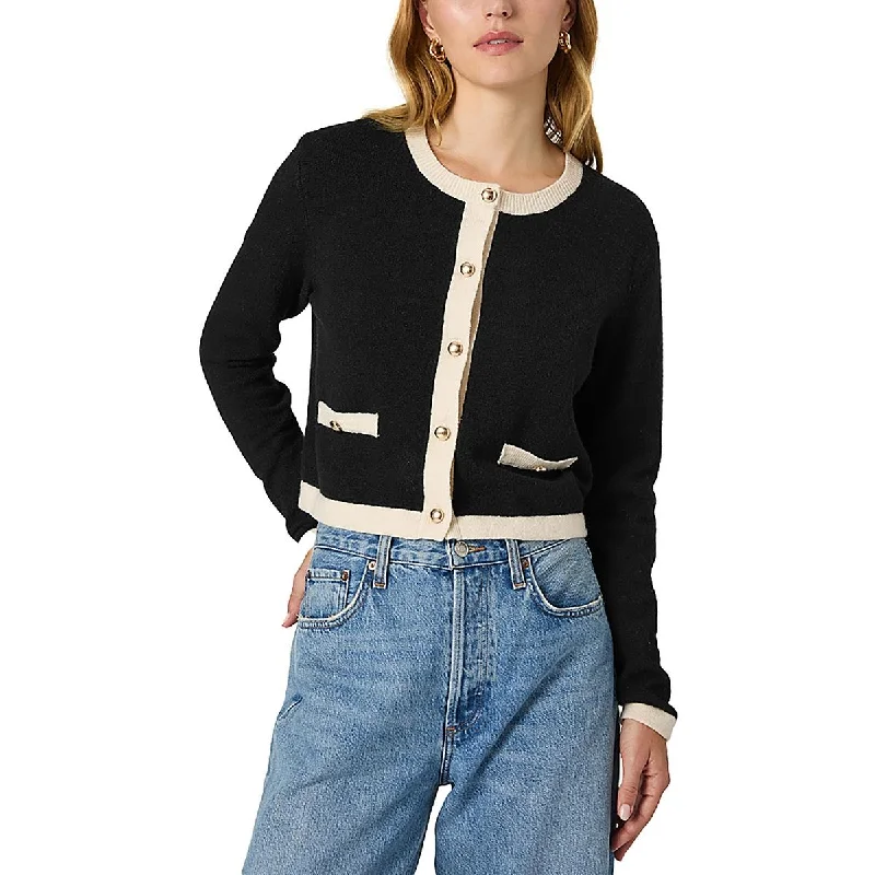 Fashionable And Fashionable Womens Contrast Trim Recycled Polyester Button-Up