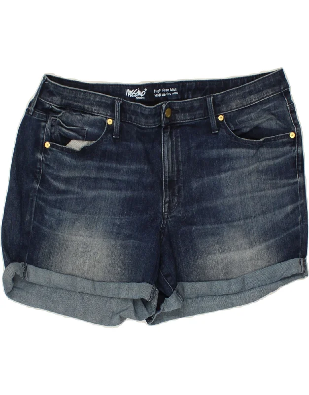 Cozy Chic MOSSIMO Womens Denim Shorts US 18 2XL W38 Navy Blue Cotton