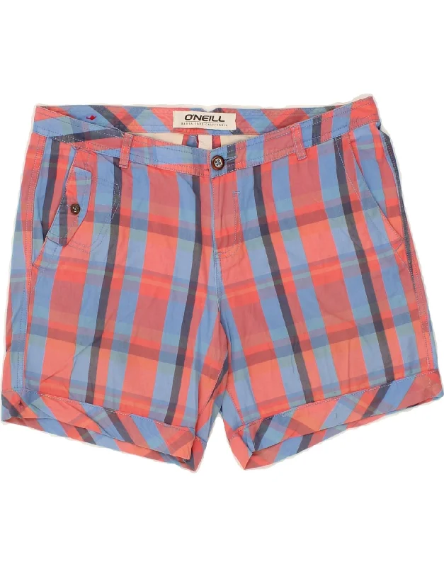 Exquisite Craftsmanship O'NEILL Womens Hot Pants W30 Medium  Red Check Cotton