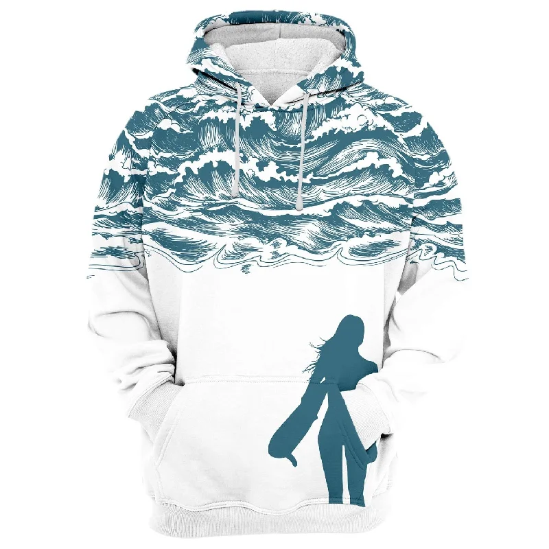 European And American Style Waves Hoodie