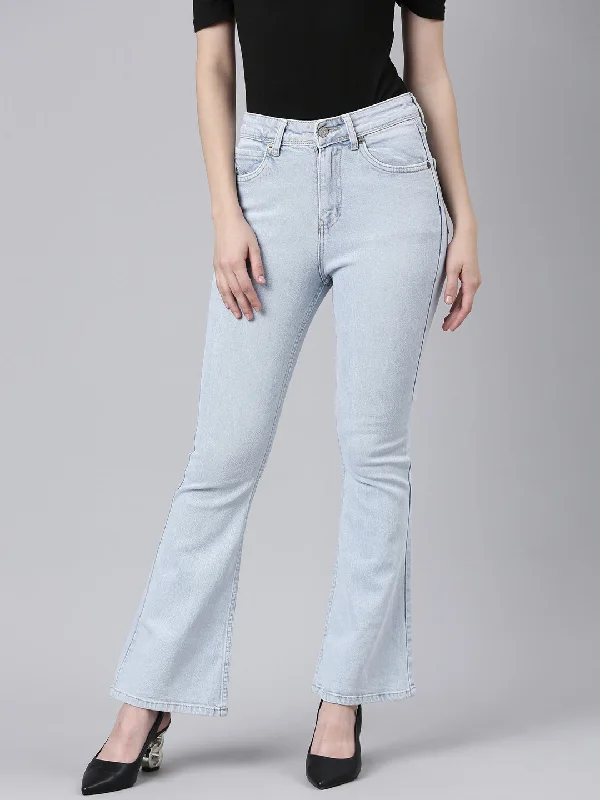 Cozy Vibes Women Blue Solid Bootcut Denim Jeans