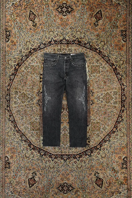 Luxury Style Children of the discordance NY: VINTAGE ALL-AMERIKKAN DENIM PANTS (BLACK)②