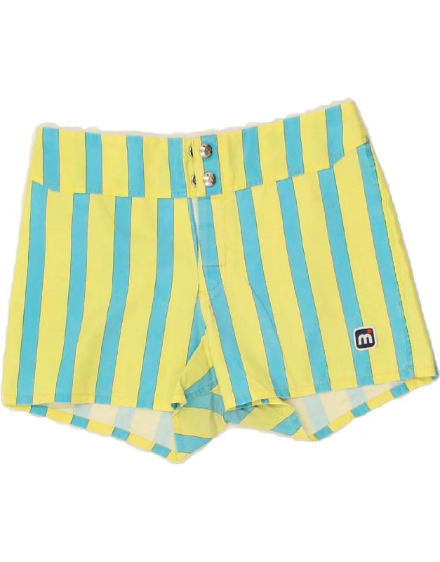 Relaxed And Casual MISTRAL Womens Casual Shorts W28 Medium  Yellow Striped