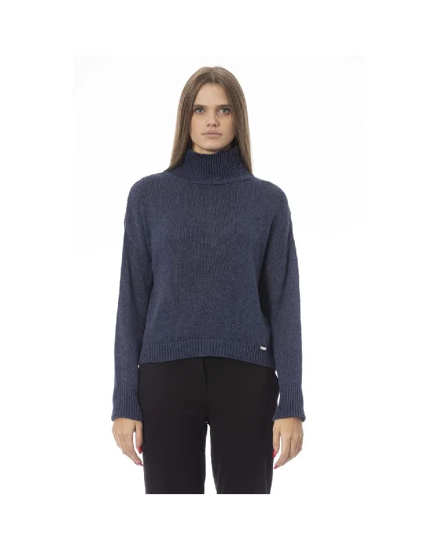 Chic Comfort Baldinini Trend Women's Blue Viscose Sweater - M