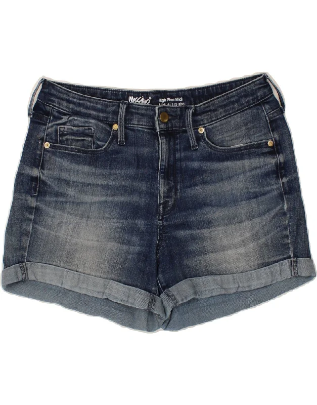 High-waisted pants style MOSSIMO Womens Denim Shorts US 10 Medium W30 Blue Cotton