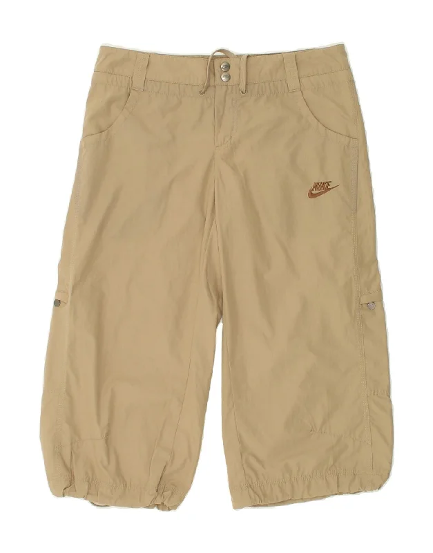 Light And Breathable NIKE Womens Bermuda Cargo Shorts UK 10 Small W30  Brown Polyester