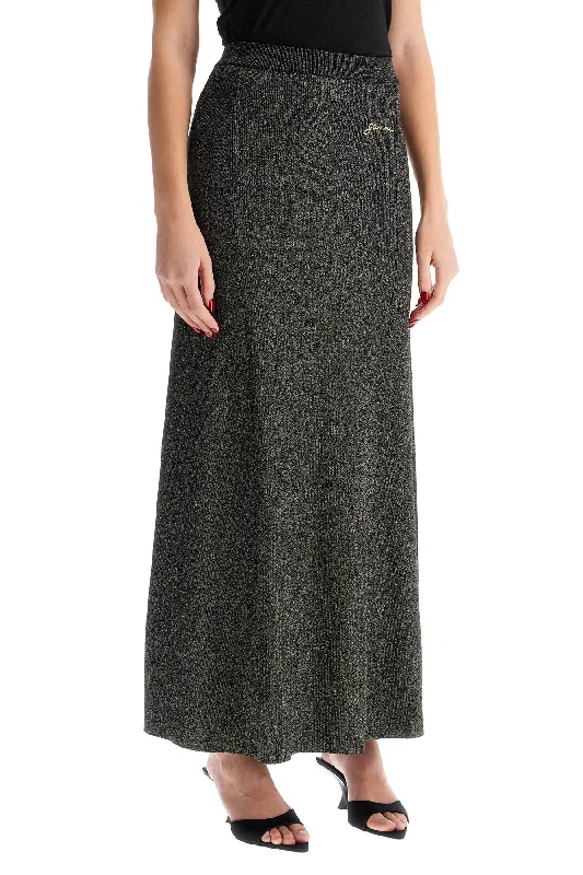 Street Cool Ganni Long Lurex Knit Skirt