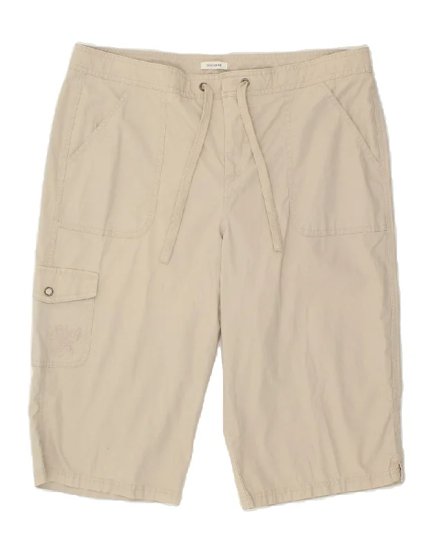 Slim Fit DOCKERS Womens Bermuda Shorts UK 16 Large W34  Beige Cotton