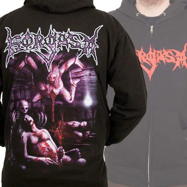 Double-sided Wear Gorgasm "Lacerated Masturbation" Zip Hoodie