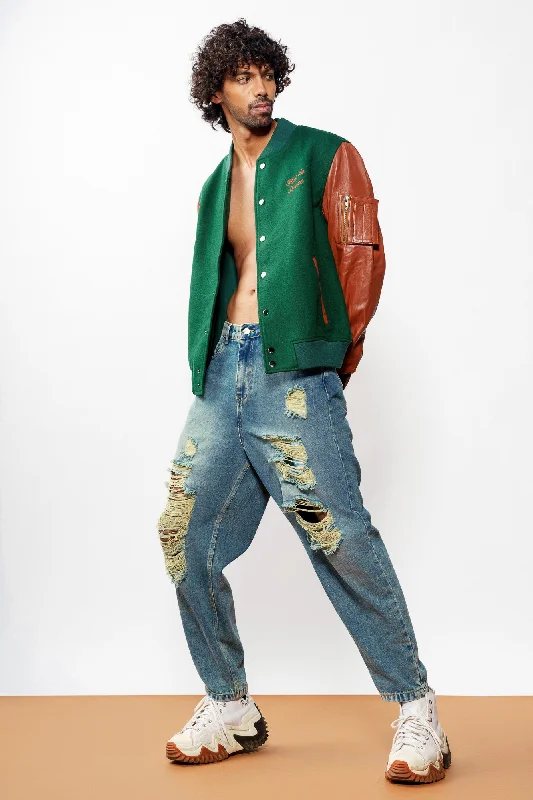 Street Fashion Vintage Ripped Slouchy Men's Jeans