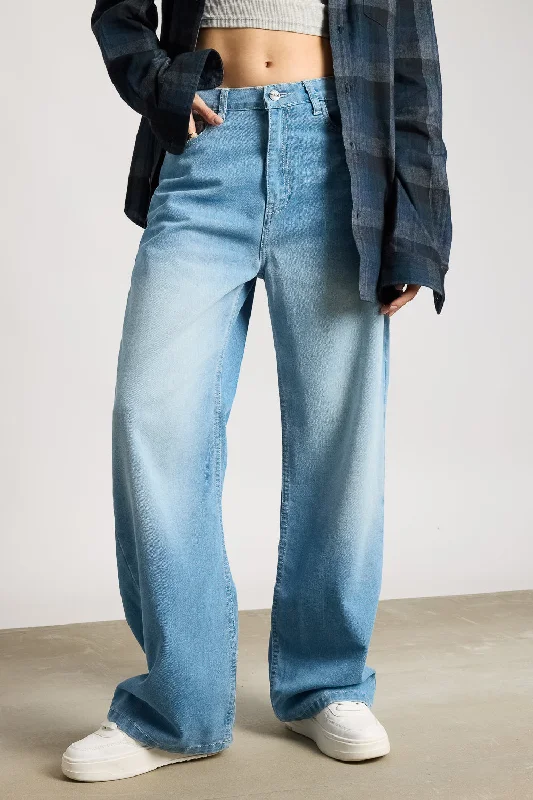 Sweet Breath Ice Wash Straight Leg Women's Jeans