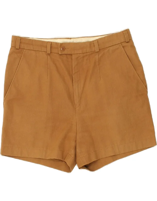 Printed pattern BELFE Womens Chino Shorts IT 46 Large W32  Brown Cotton