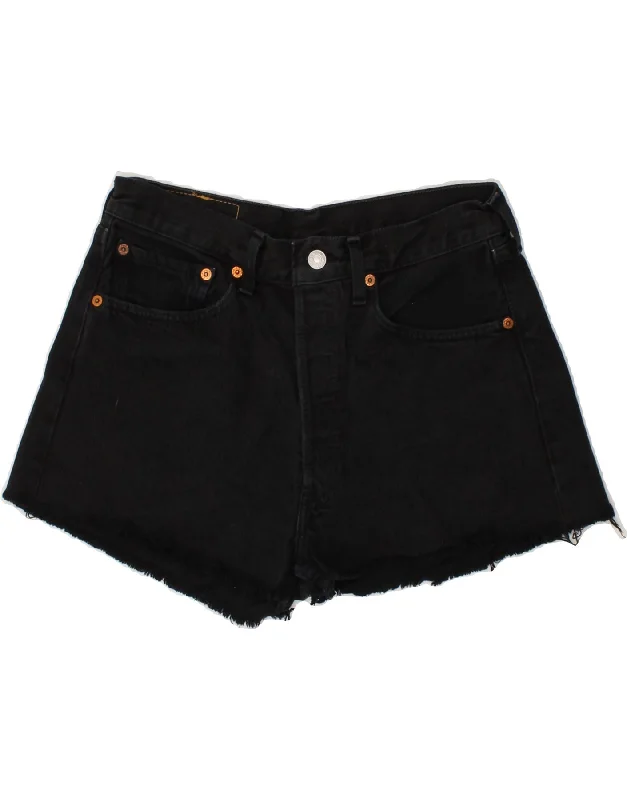 Fashionable Inner Wear LEVI'S Womens 501 Denim Shorts W31 Medium Black Cotton