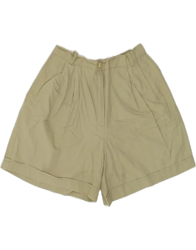Elegant And Lazy VINTAGE Womens High Waist Pegged Casual Shorts W30 Medium Green