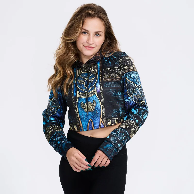 Relaxed Dresses Bastet Crop Hoodie