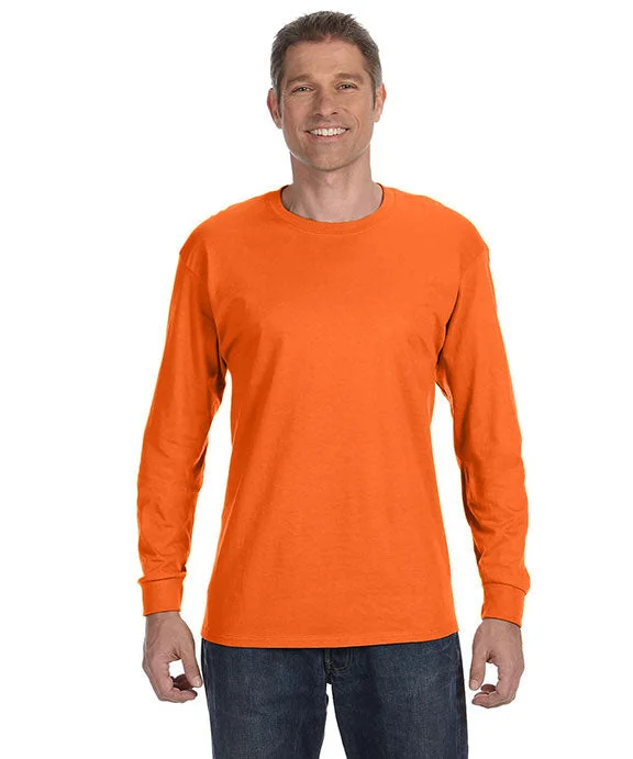 Comfortable Sweaters G5400 - Gildan Heavy Cotton™ Adult Long Sleeve T-Shirt | Safety Orange