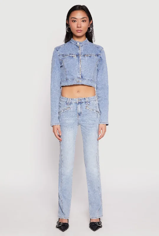 Playful Style Almost Famous Acid Wash Pintuck Jeans