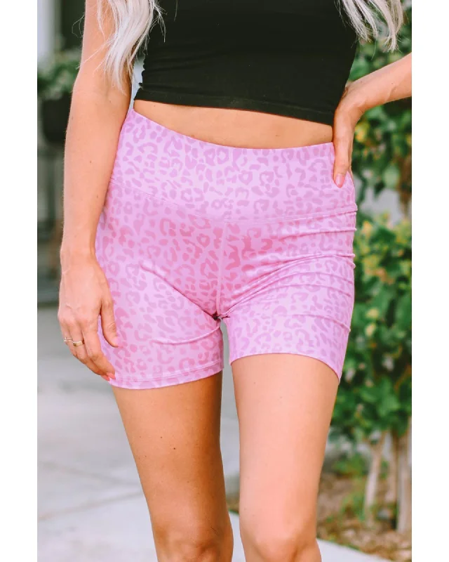 Economic Outlook Azura Exchange Luxury Leopard Print Elastic Cycling Shorts - M