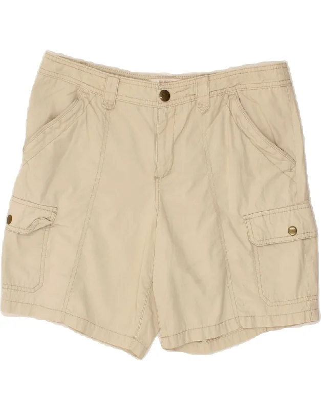 Playful Style EDDIE BAUER Womens Cargo Shorts US 10 Large W34  Beige Cotton
